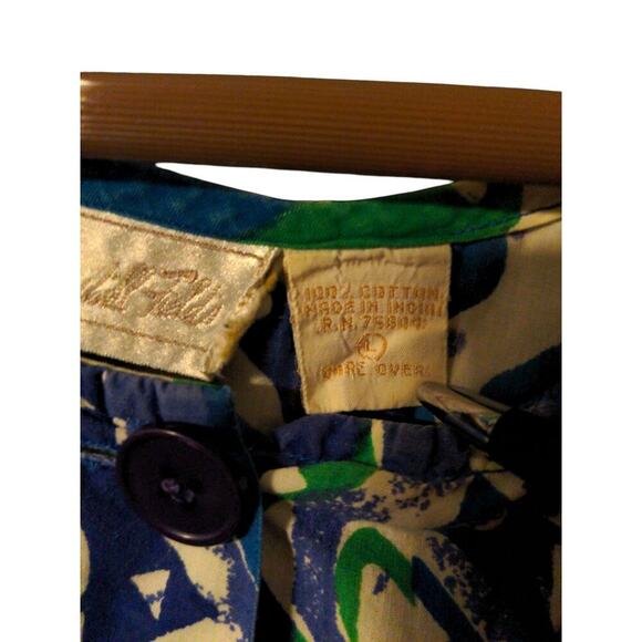 Vintage Marshall Fields 80s Art To Wear Button Front Sleeveless Dress Large G - Picture 9 of 10